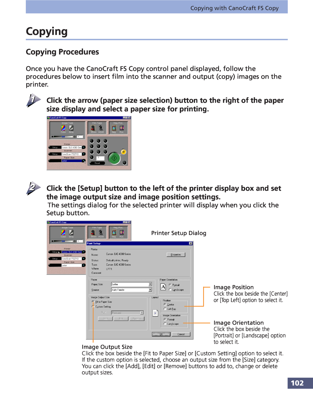 Canon FS 3.6 manual Copying Procedures 