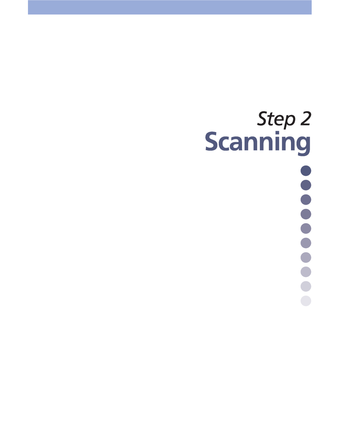 Canon FS 3.6 manual Scanning, Step 