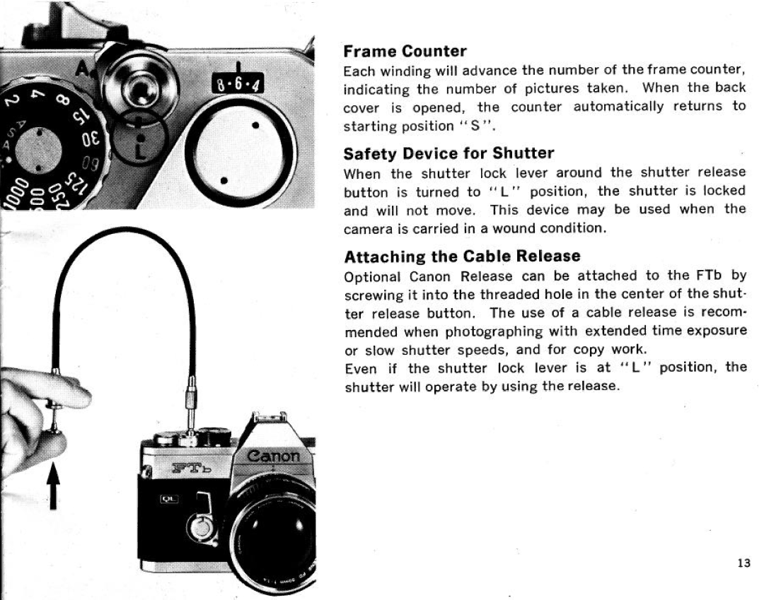 Canon Ftb QL, FT QL Body Only manual 