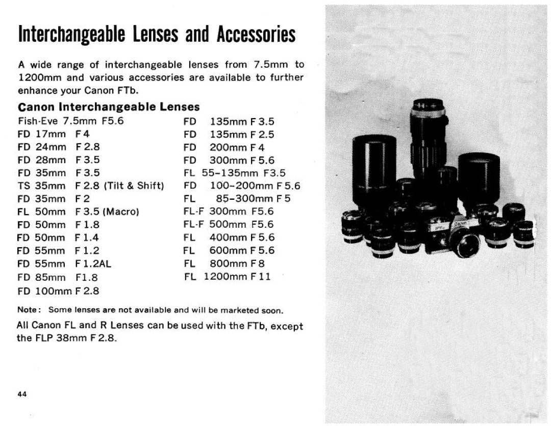 Canon FT QL Body Only, Ftb QL manual 