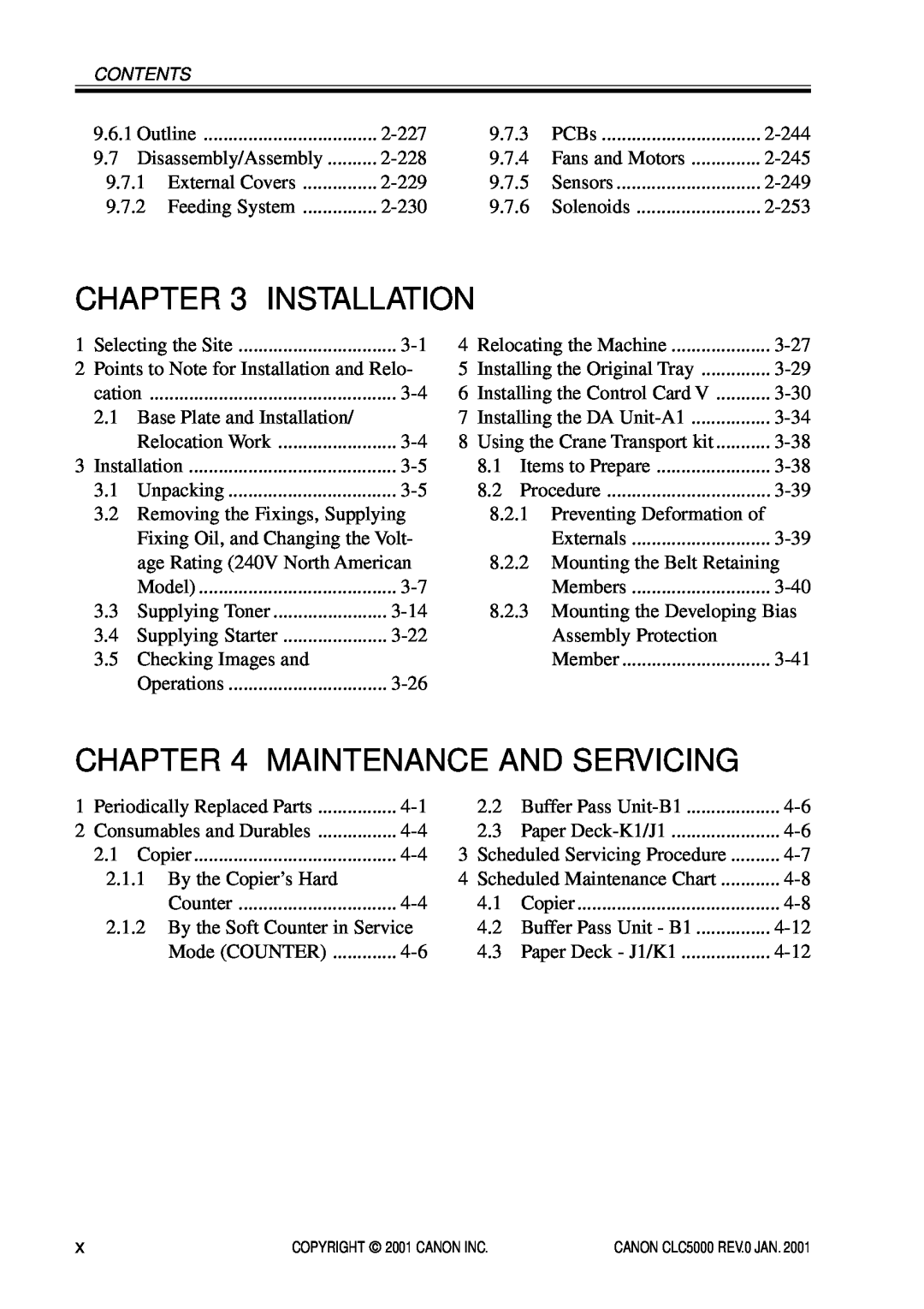 Canon FY8-13GZ-000 manual Installation, Maintenance And Servicing, Buffer Pass Unit-B1, Scheduled Maintenance Chart 