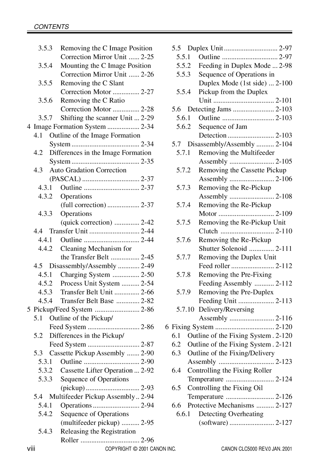 Canon FY8-13GZ-000 manual Pascal, Viii 