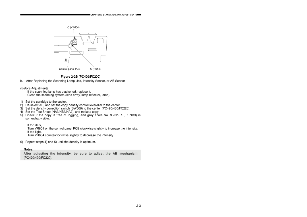 Canon FY8-23AV-000 manual 2B PC400/FC200 