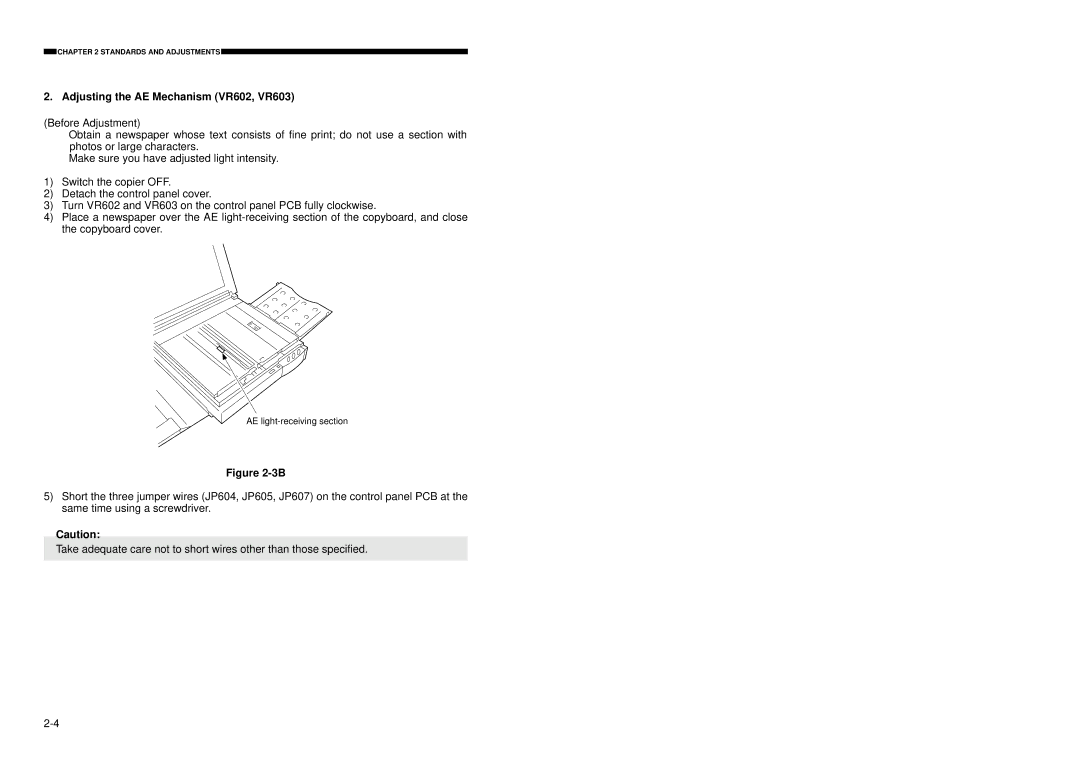 Canon FY8-23AV-000 manual Adjusting the AE Mechanism VR602, VR603 