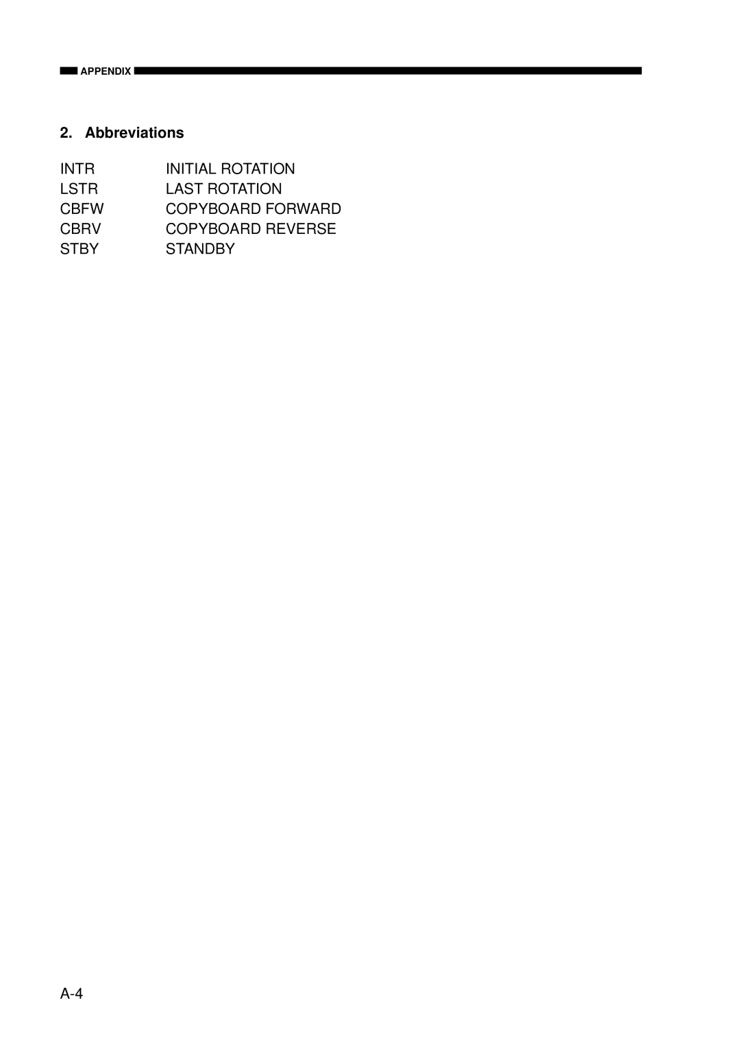 Canon FY8-23AV-000 manual Abbreviations 