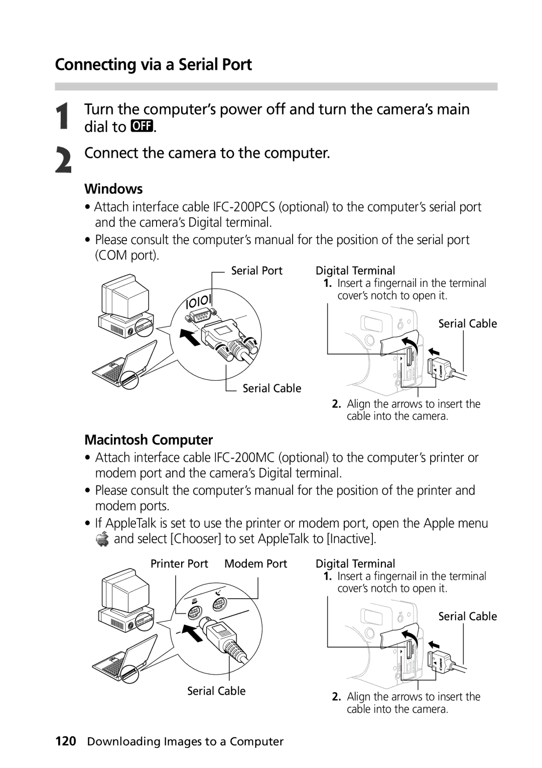 Canon G1 manual Macintosh Computer 