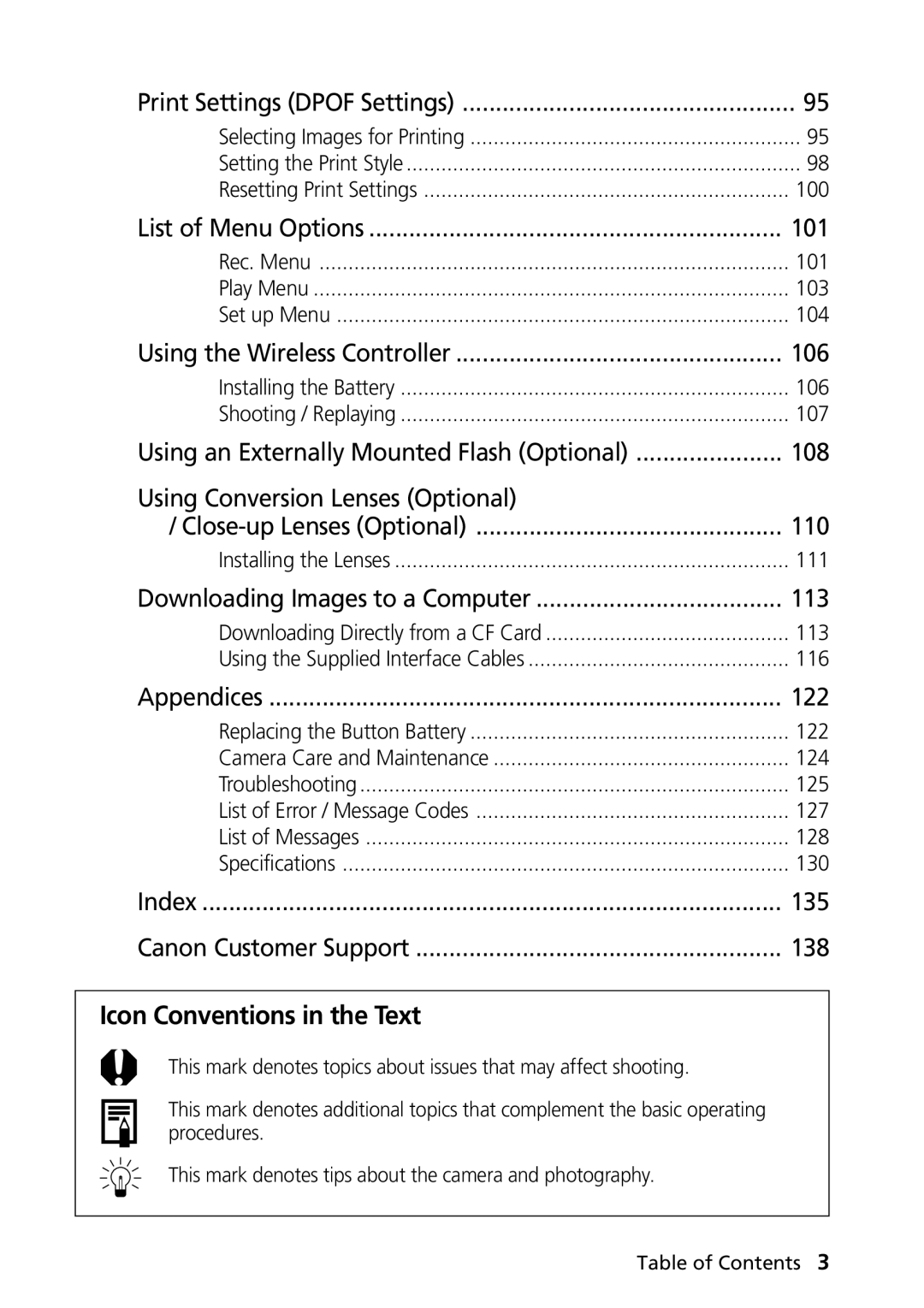 Canon G1 manual Print Settings Dpof Settings 