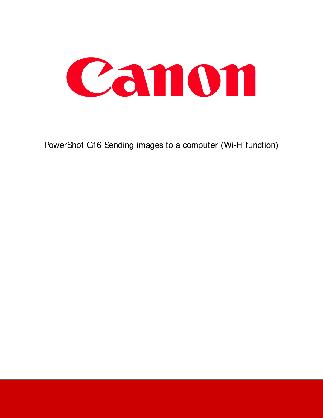 Canon manual PowerShot G16 Sending images to a computer Wi-Fi function 