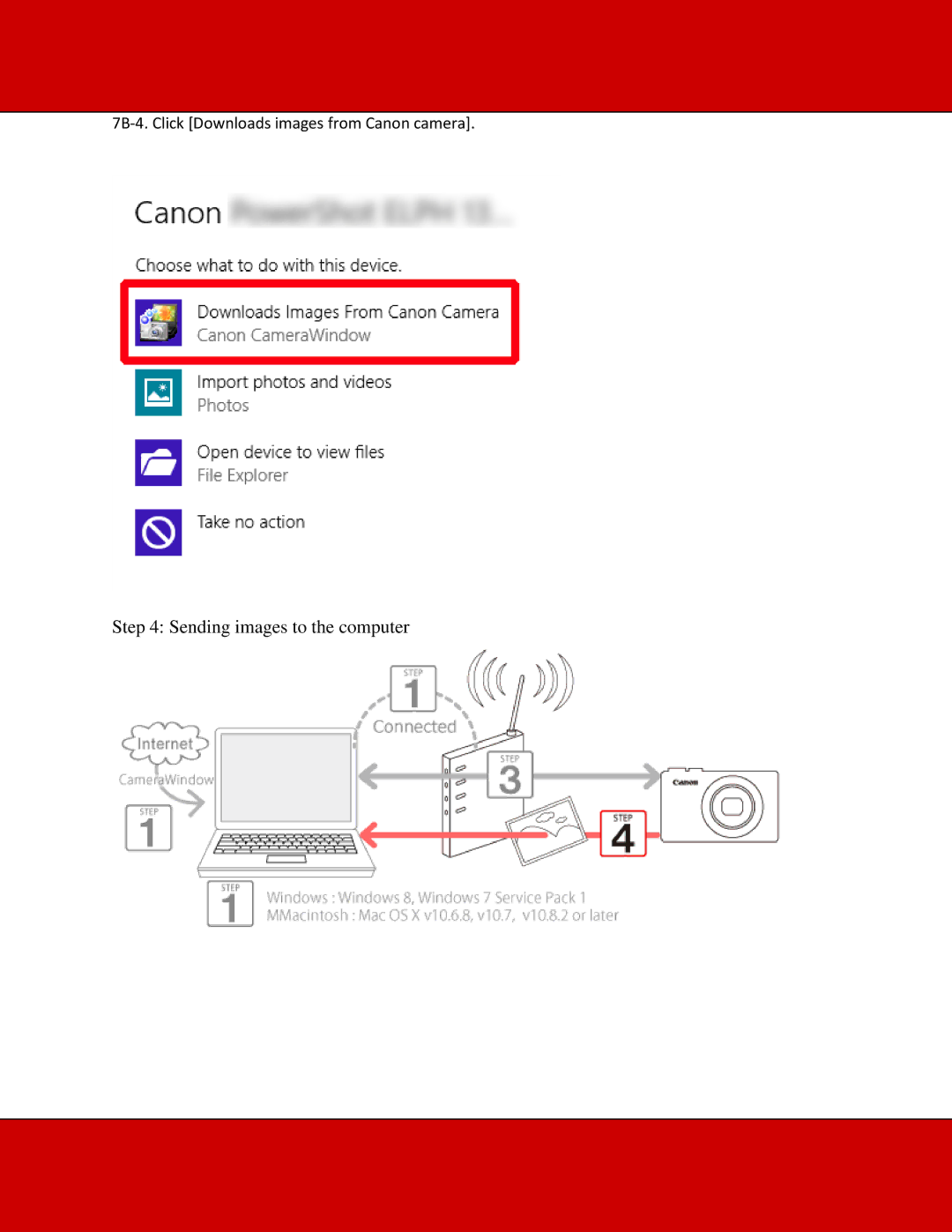 Canon G16 manual Sending images to the computer 