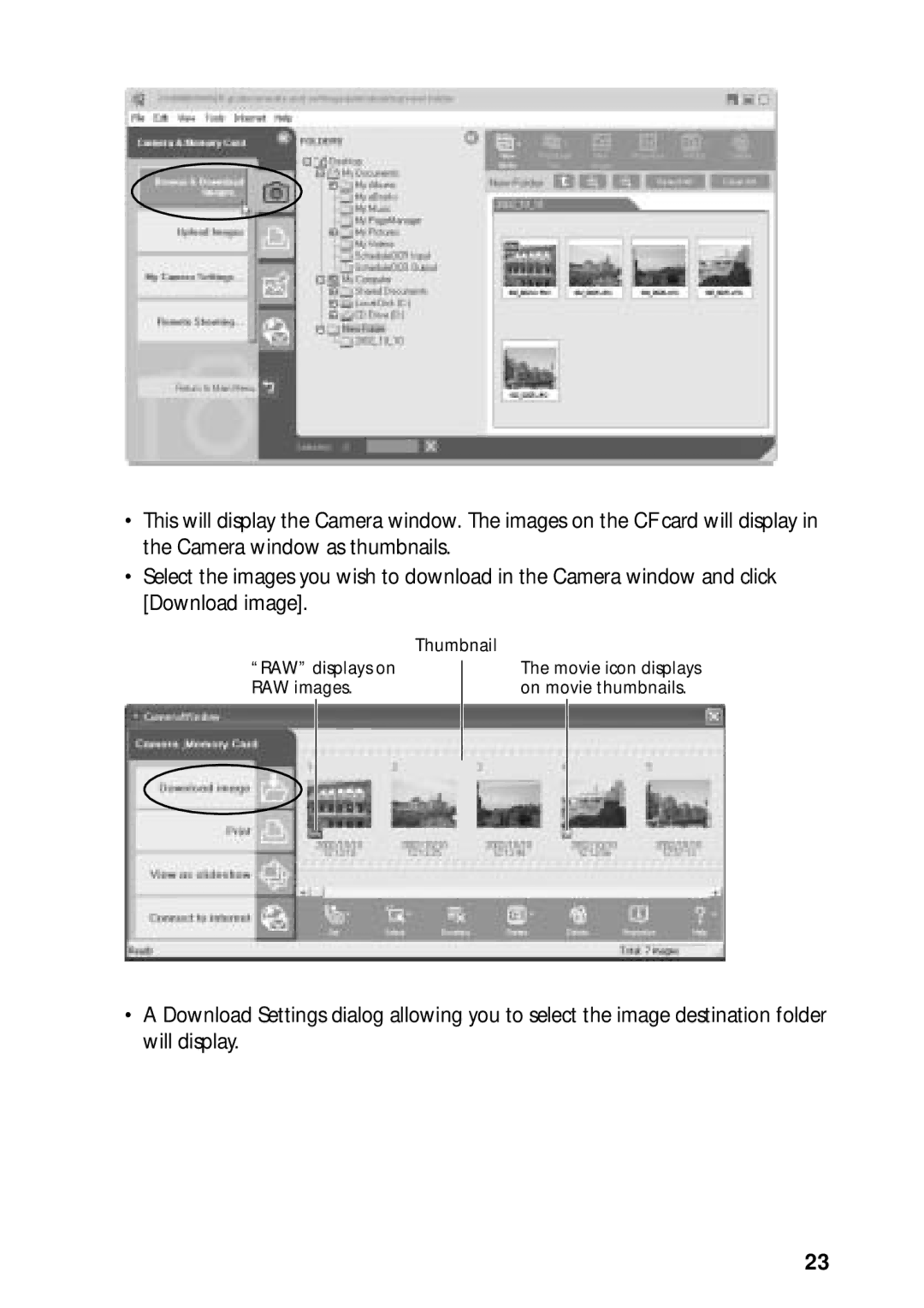 Canon G3 quick start Thumbnail RAW displays on RAW images 