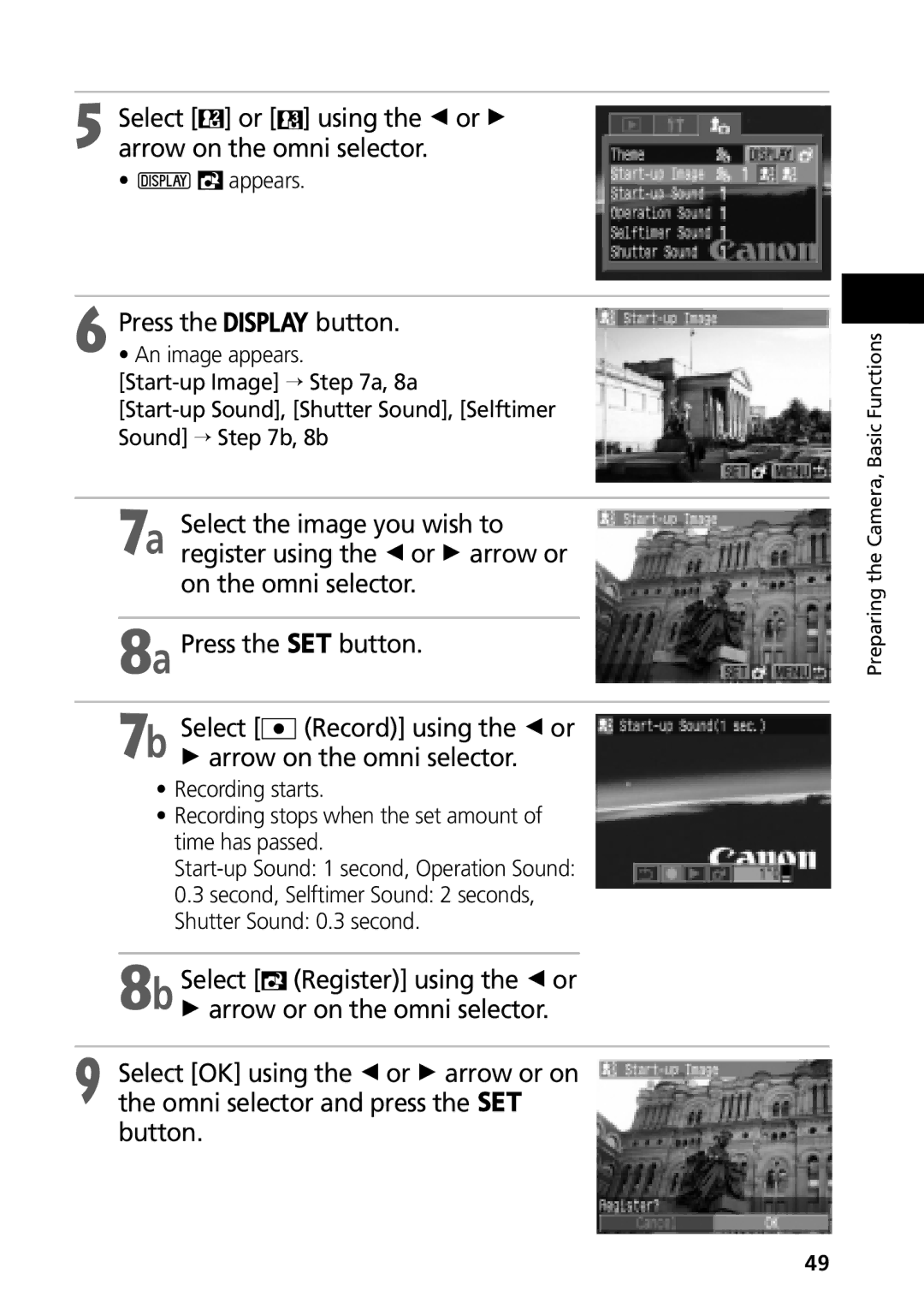 Canon G3 manual Select or using the B or a arrow on the omni selector, Appears 