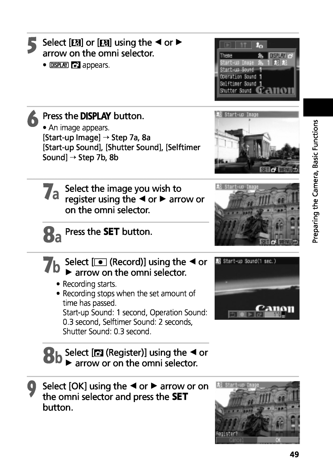 Canon G3 manual Select or using the B or A arrow on the omni selector 