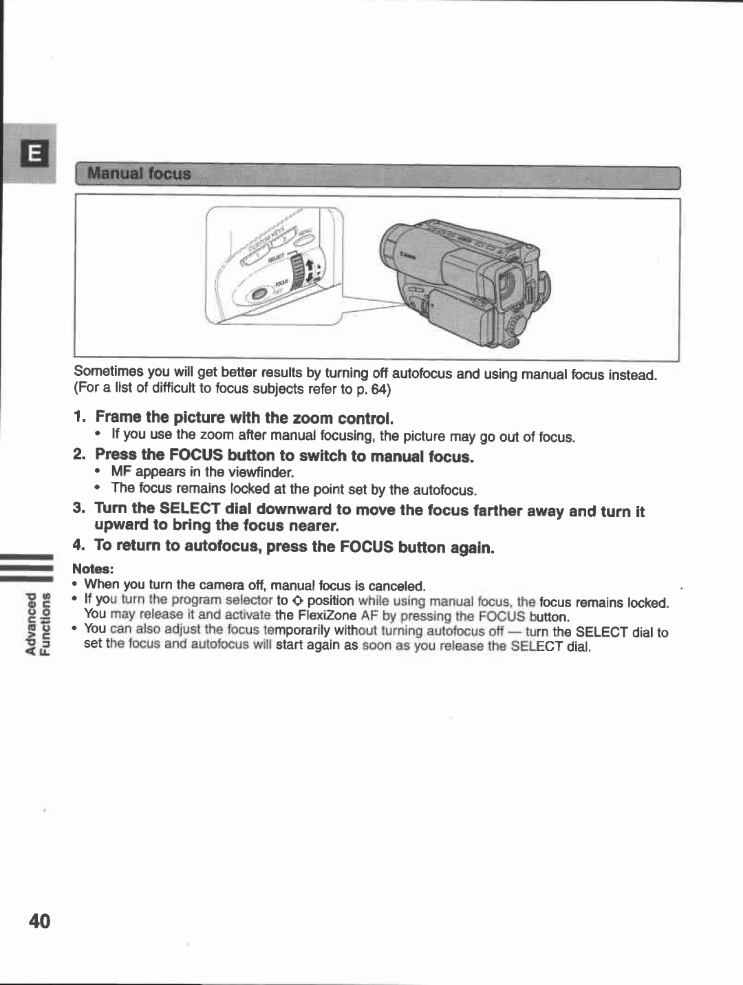 Canon G35, G30 manual 