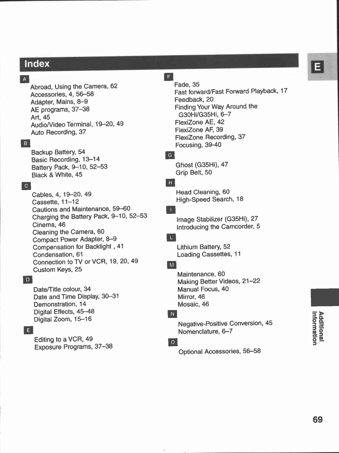 Canon G30, G35 manual 