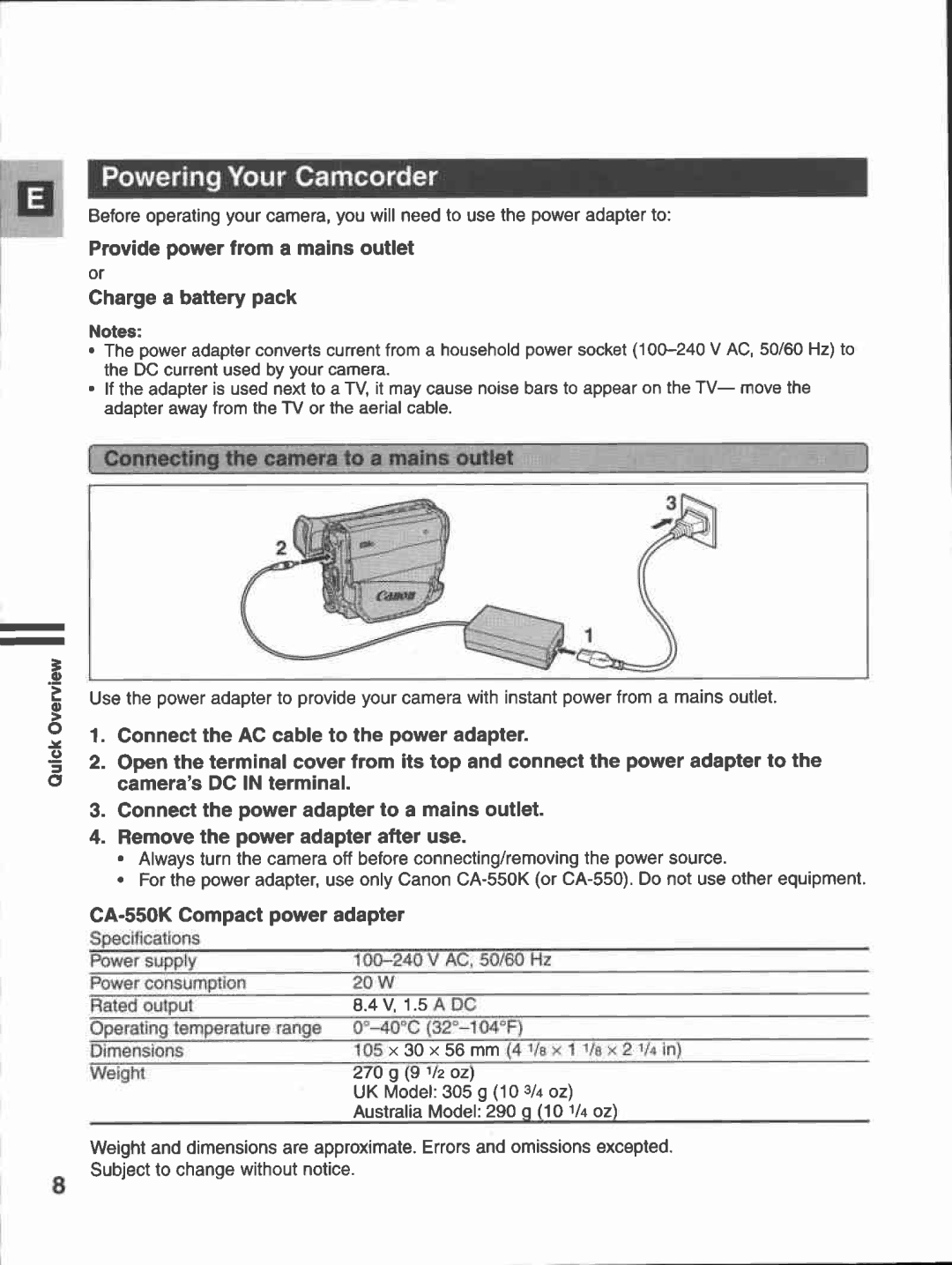 Canon G35, G30 manual 