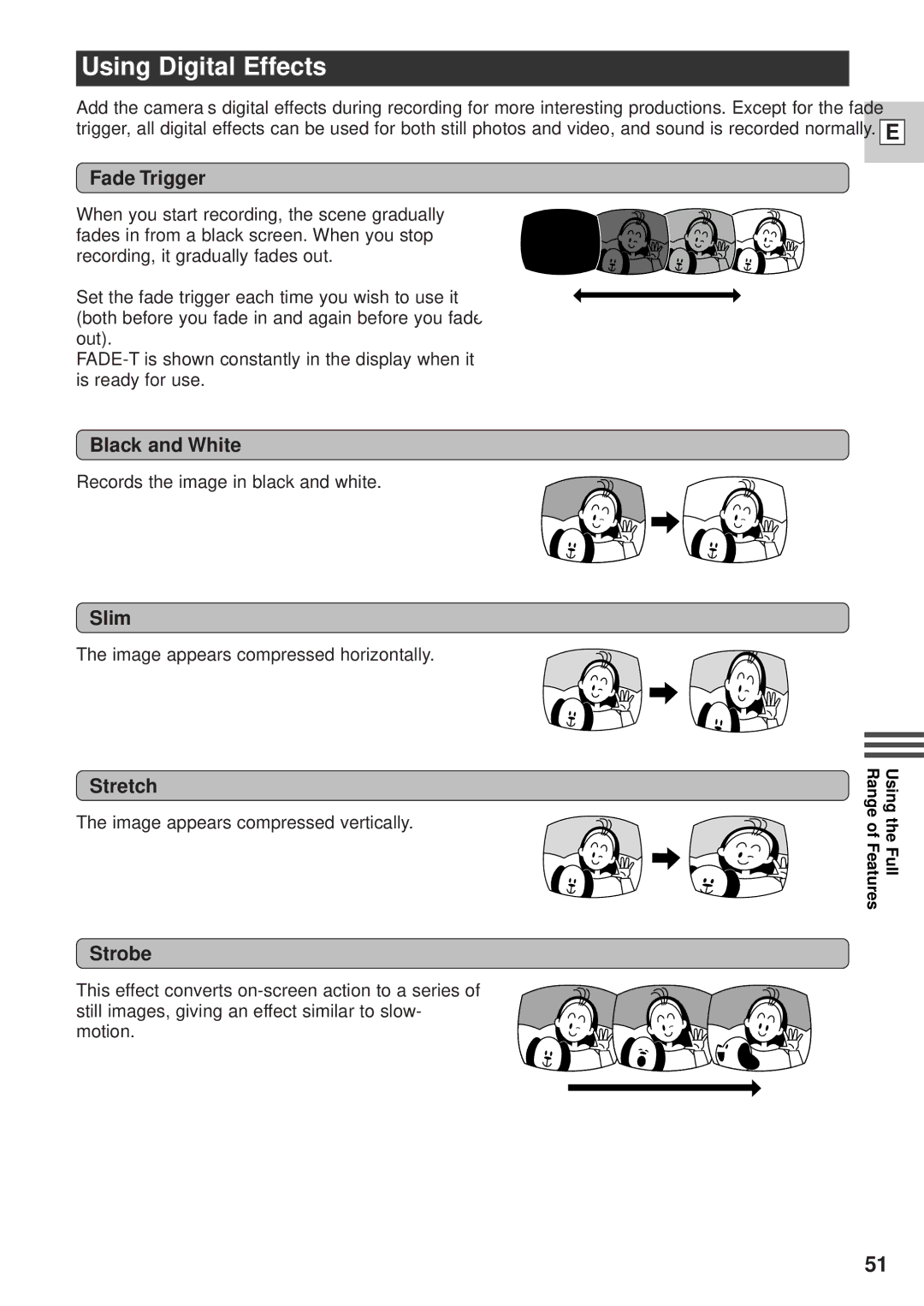 Canon GL1 instruction manual Using Digital Effects 