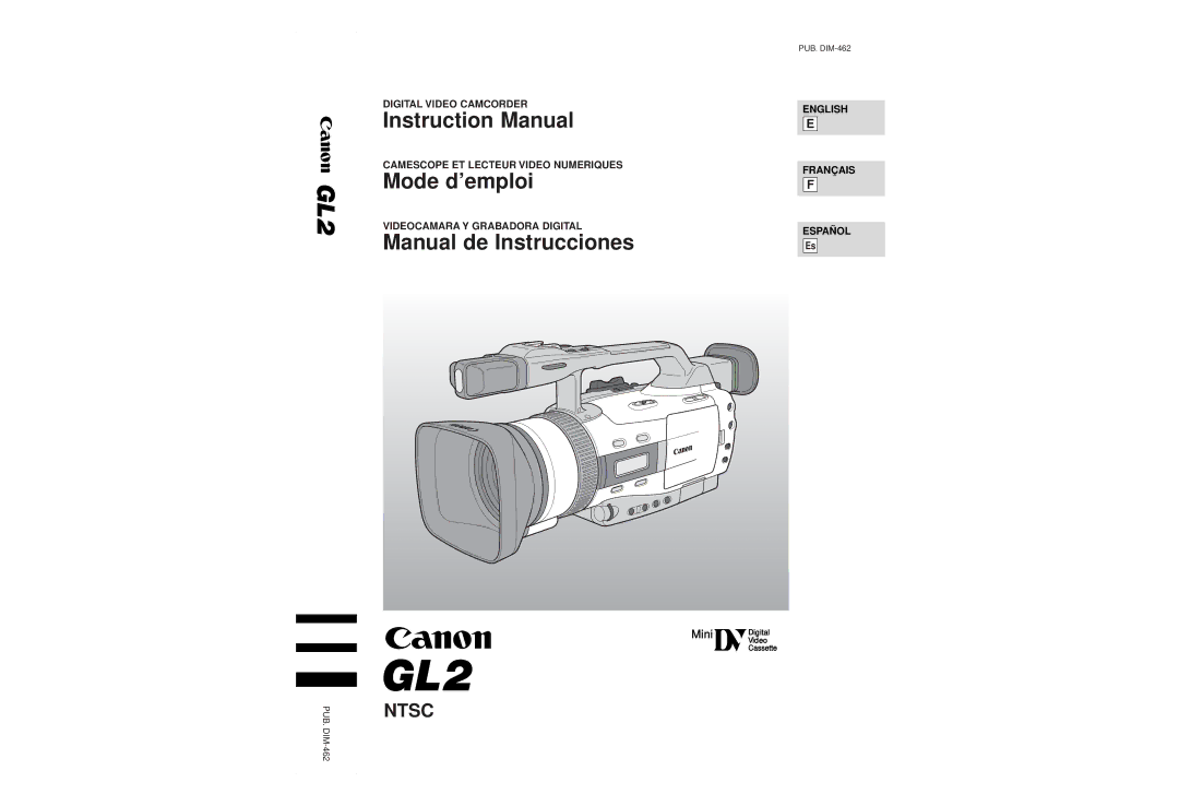 Canon GL2 instruction manual Mode d’emploi 