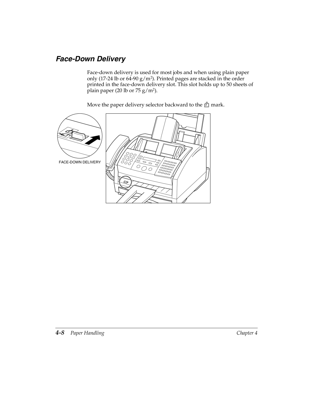 Canon H12157 manual Face-Down Delivery, 8Paper Handling 