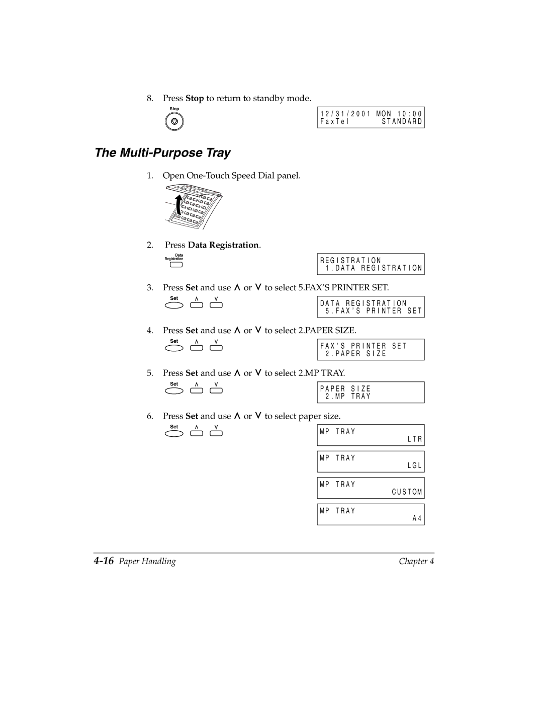 Canon H12157 manual Multi-Purpose Tray, 16Paper Handling 