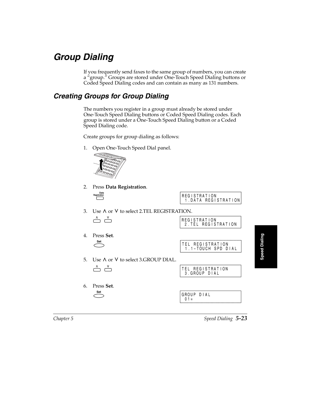 Canon H12157 manual Creating Groups for Group Dialing 