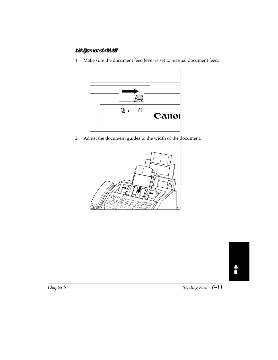 Canon H12157 manual Loading Documents for Manual Feed 