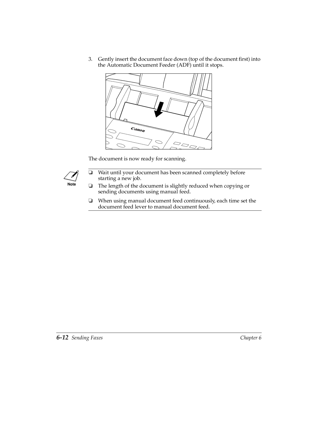 Canon H12157 manual 12Sending Faxes 