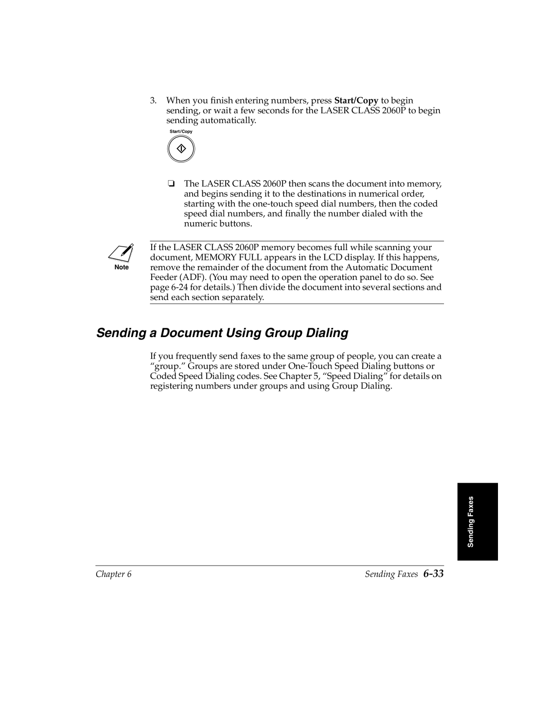 Canon H12157 manual Sending a Document Using Group Dialing 