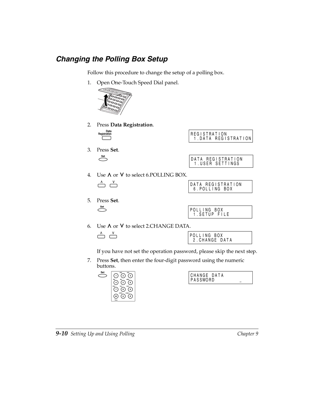 Canon H12157 manual Changing the Polling Box Setup, 10Setting Up and Using Polling 