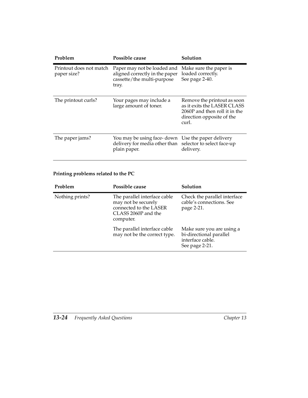 Canon H12157 manual 13-24Frequently Asked Questions 