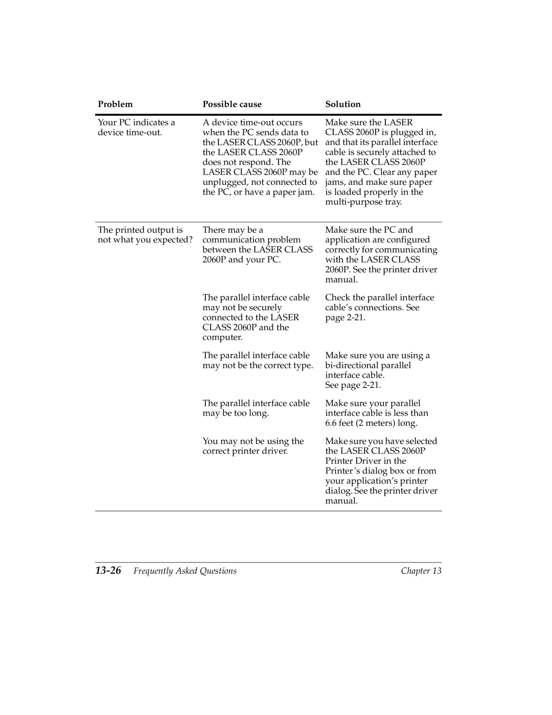 Canon H12157 manual 13-26Frequently Asked Questions 