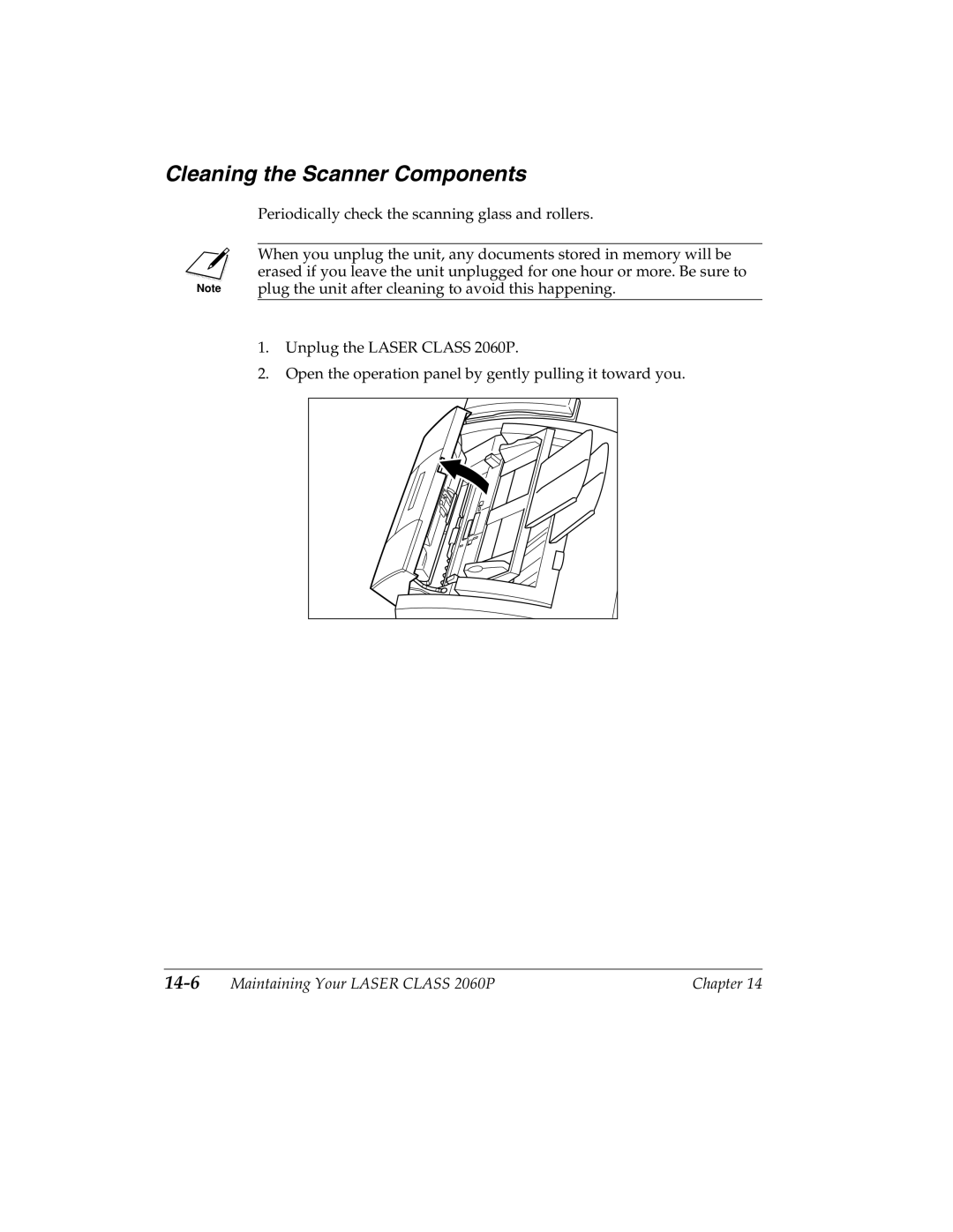 Canon H12157 manual Cleaning the Scanner Components, 14-6 