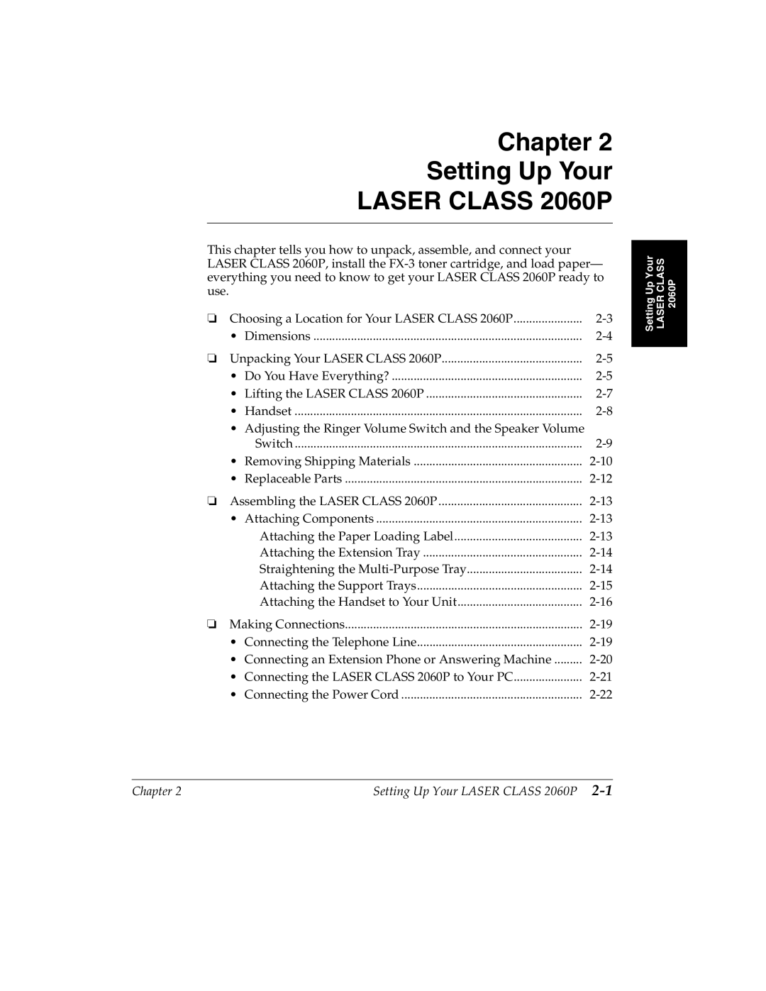 Canon H12157 manual Chapter Setting Up Your 