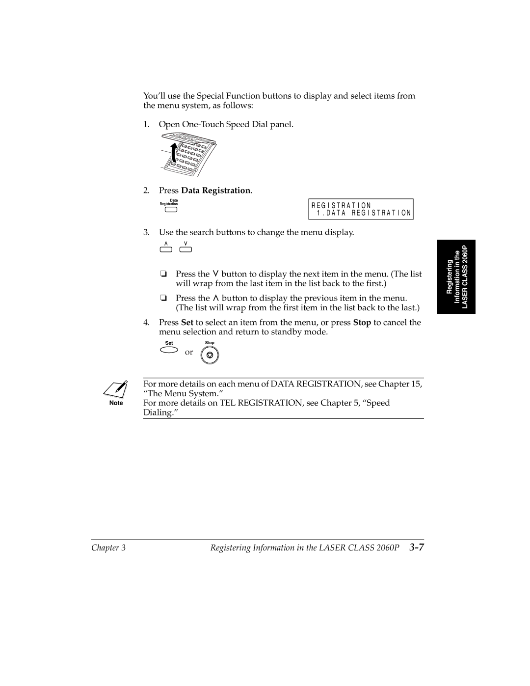 Canon H12157 manual Press Data Registration 