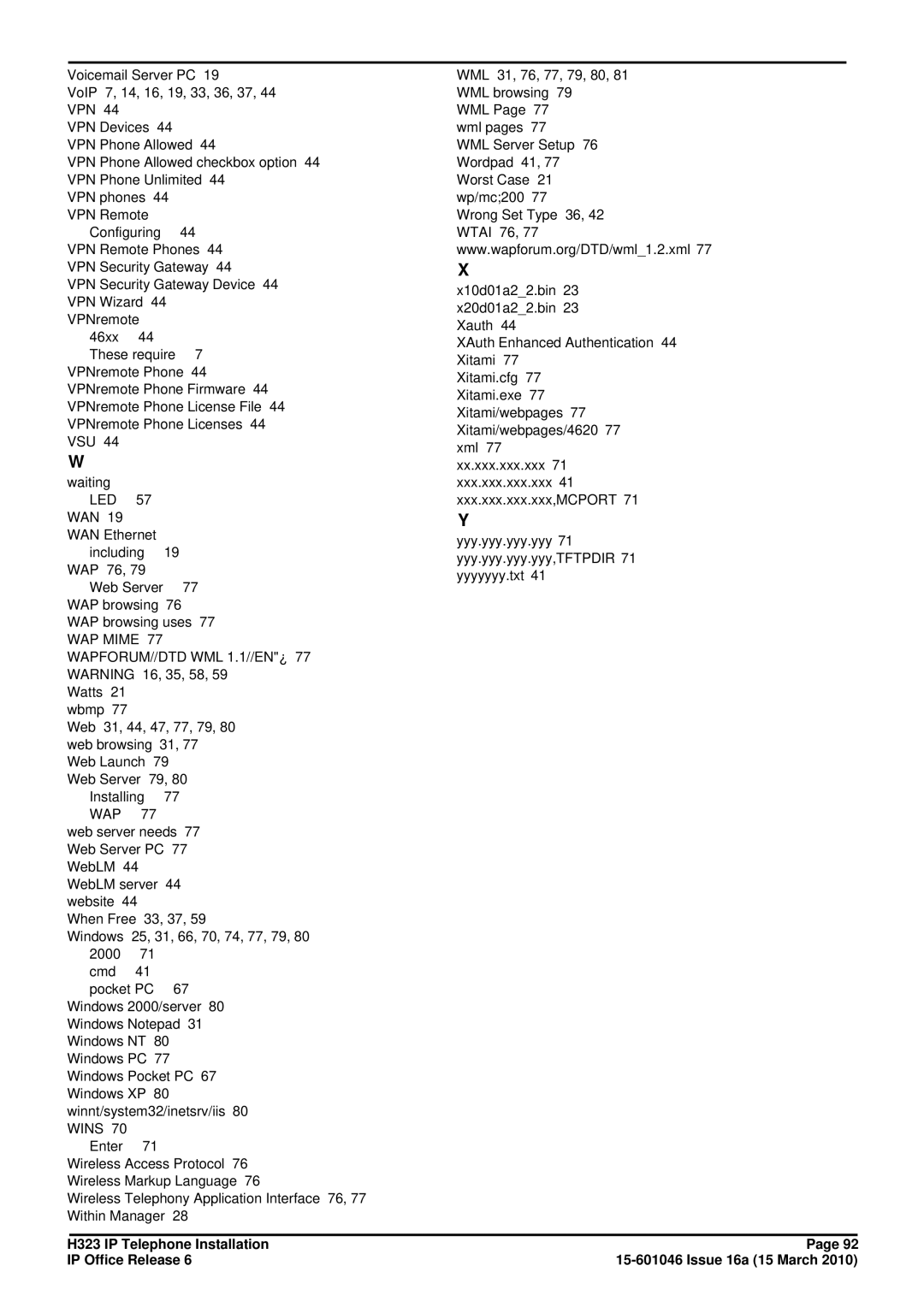 Canon H323 manual Wap, Wins 