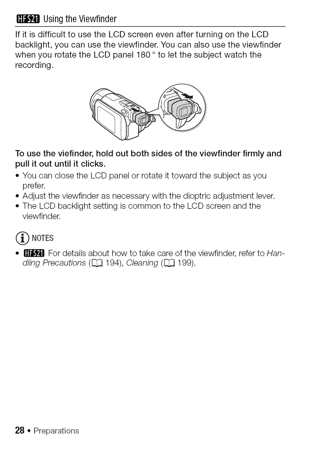 Canon HF S21, HF S20 manual Ing Precautions 