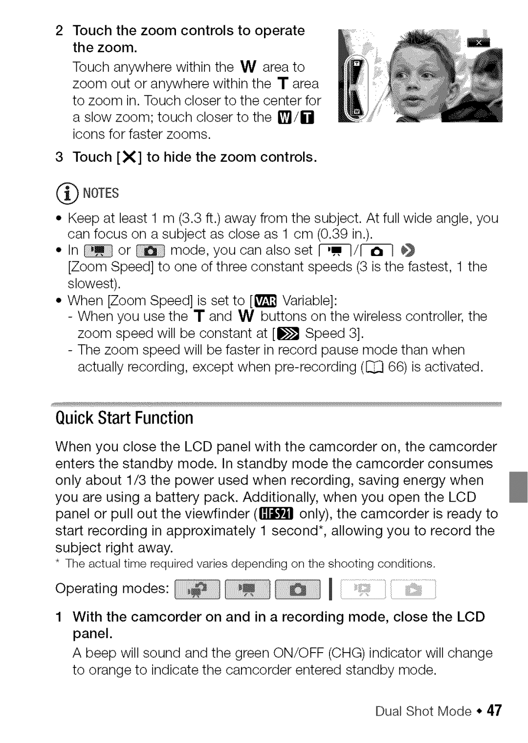 Canon HF S20, HF S21 manual QuickStart Function 