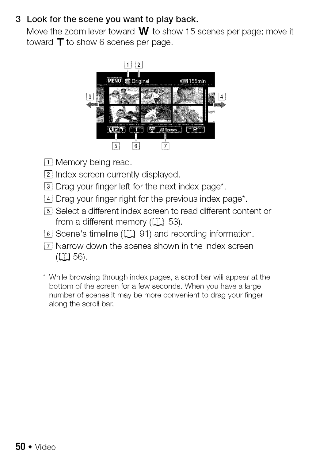 Canon HF S21, HF S20 manual 50 * Video 