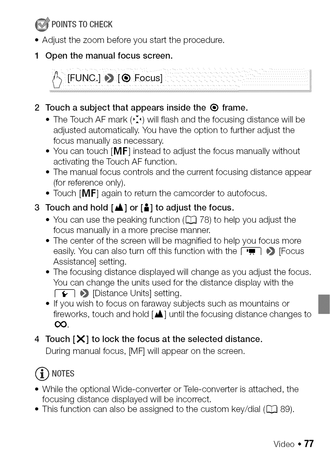 Canon HF S20, HF S21 manual Pointstocheck 