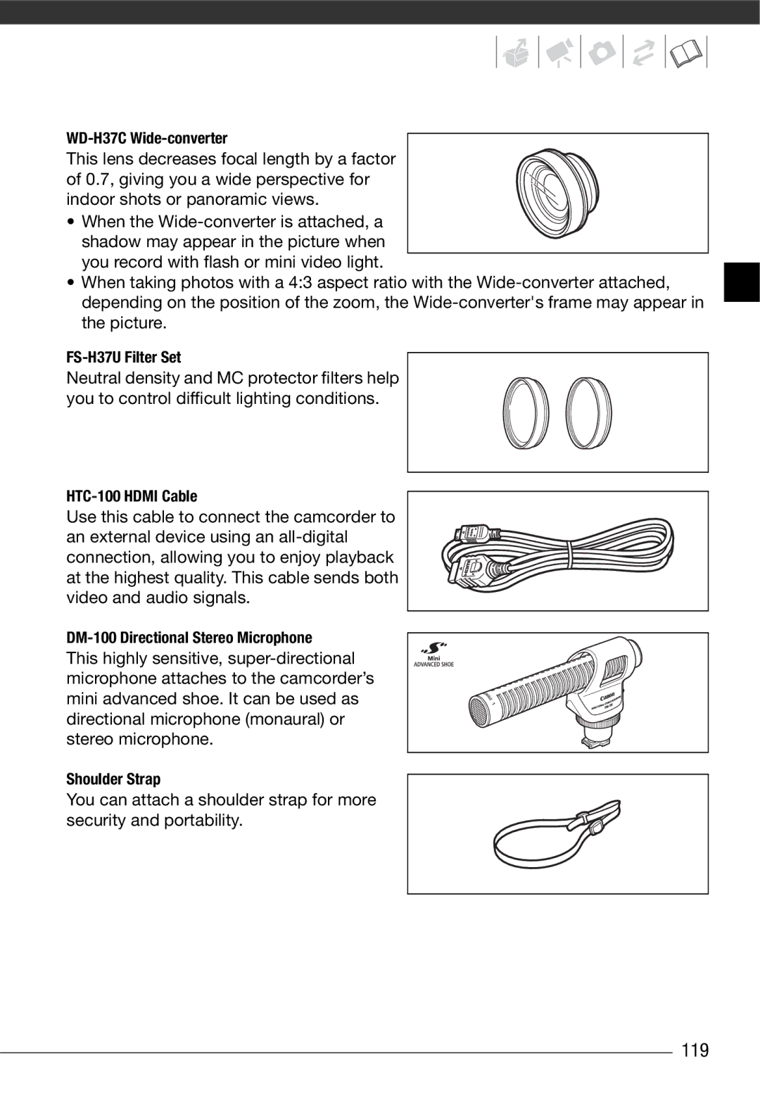 Canon HF10 instruction manual 119 