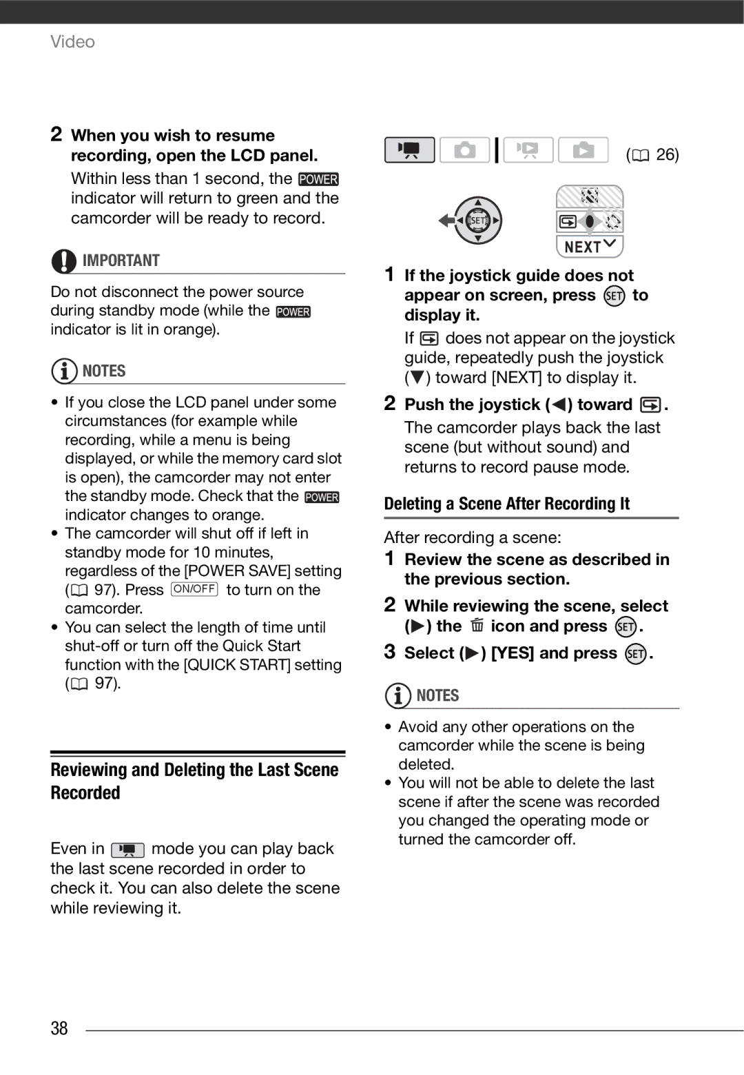 Canon HF10 instruction manual Reviewing and Deleting the Last Scene Recorded, After recording a scene 