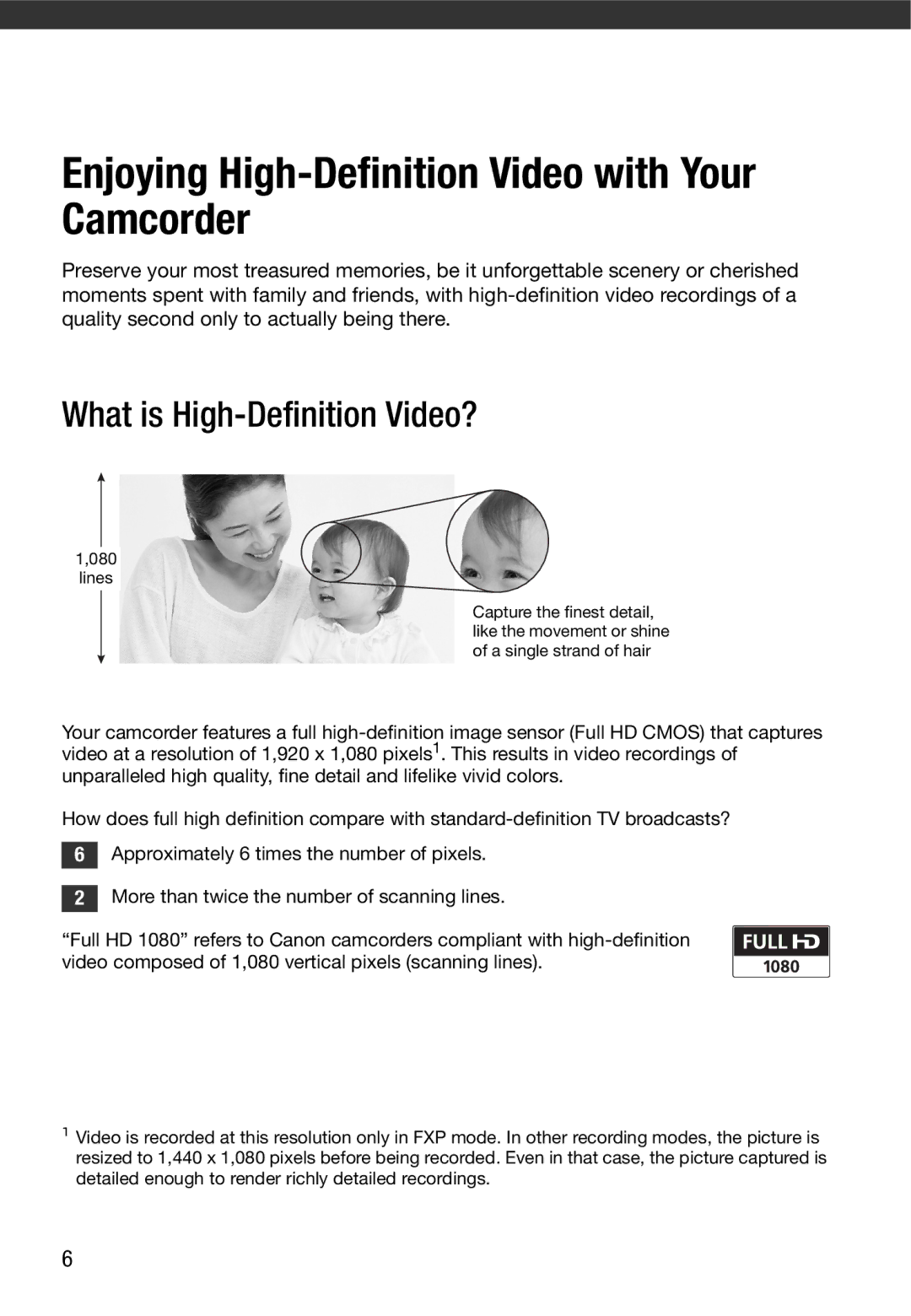 Canon HF10 instruction manual Enjoying High-Definition Video with Your Camcorder 