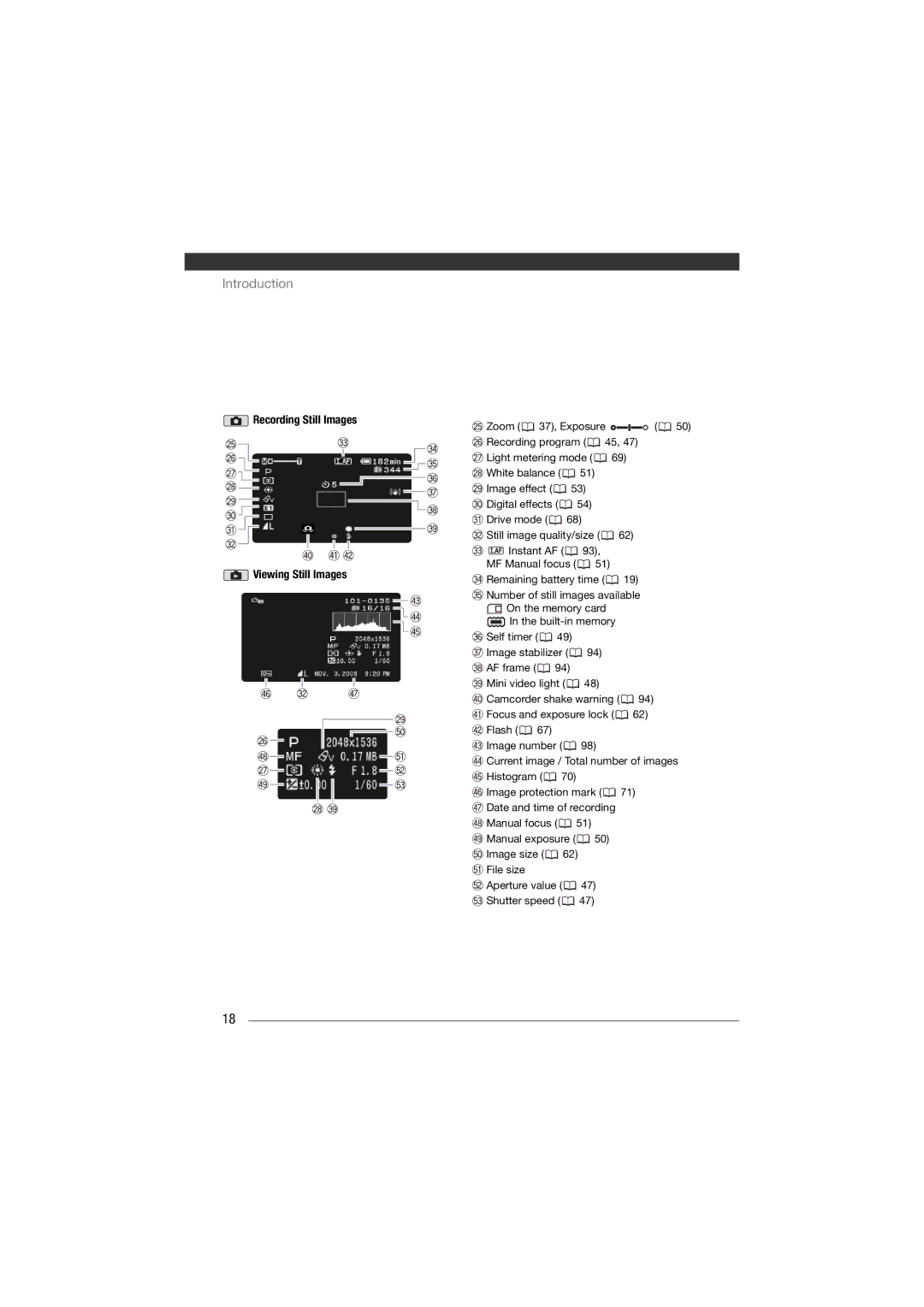 Canon HF11 instruction manual Recording Still Images Viewing Still Images 