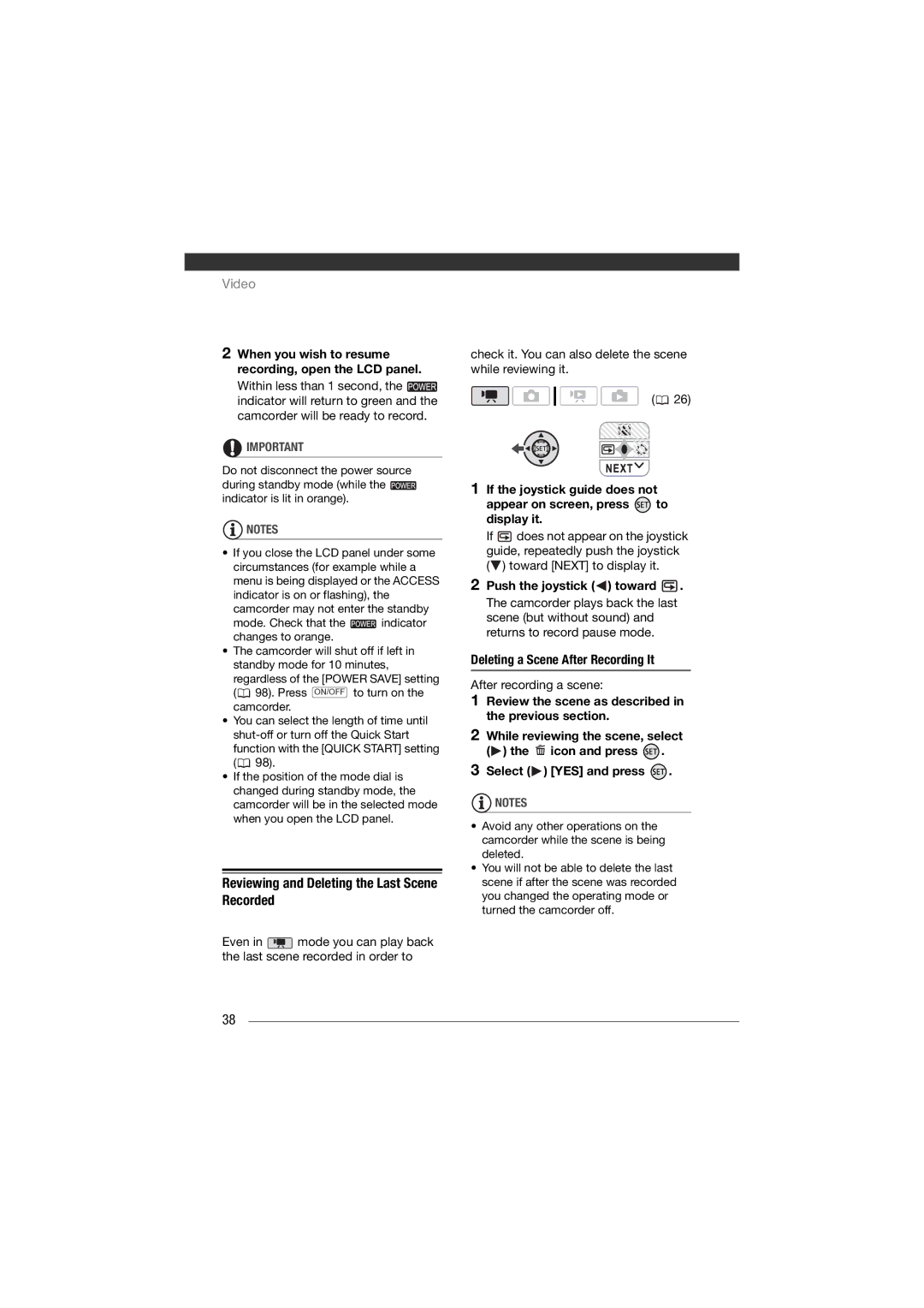 Canon HF11 instruction manual Reviewing and Deleting the Last Scene Recorded, After recording a scene 