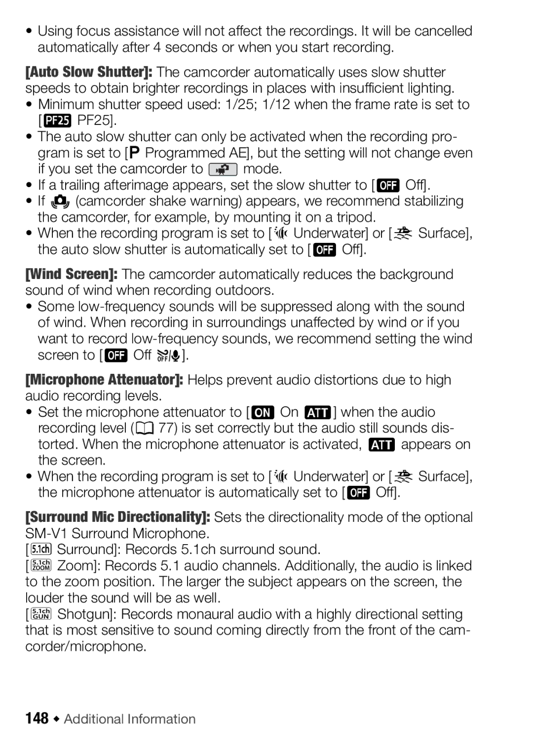 Canon HF M31, HFM32, HF M300 instruction manual 148 Š Additional Information 