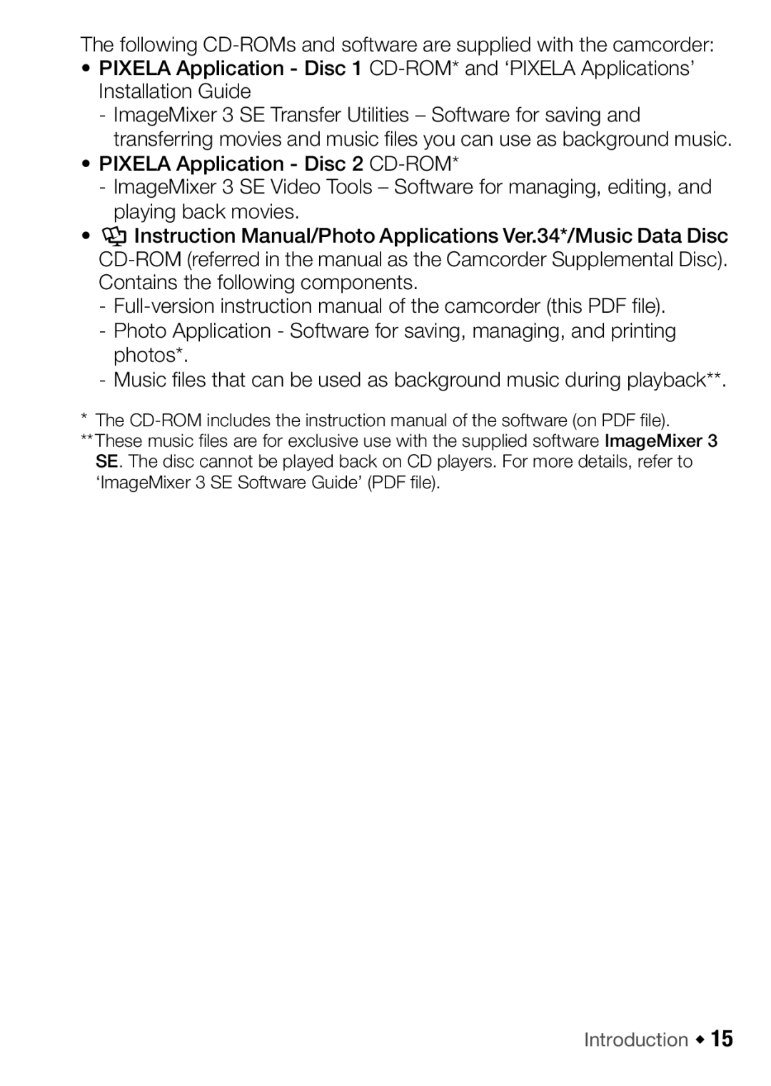 Canon HFM32, HF M31, HF M300 instruction manual Introduction Š 