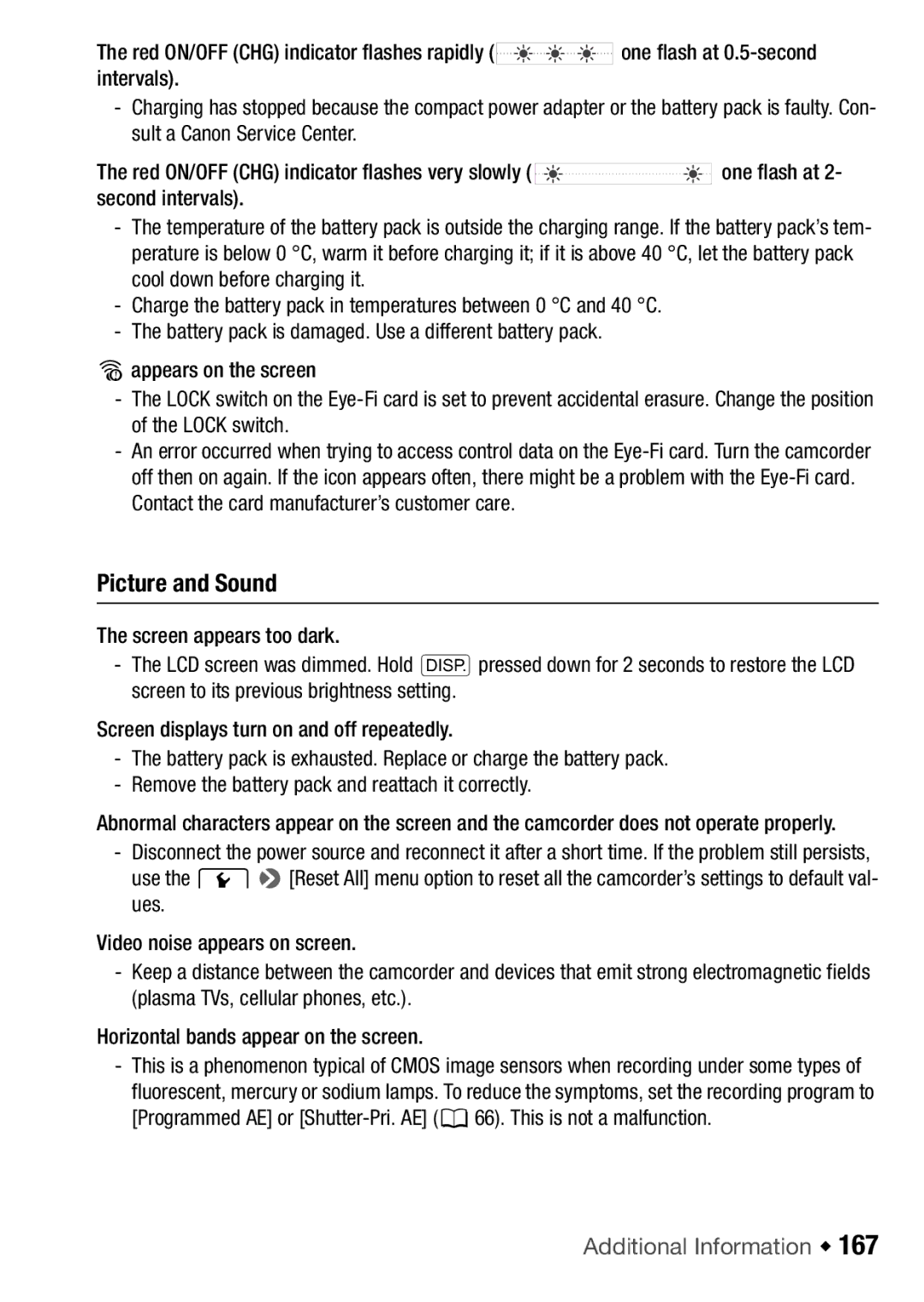 Canon HF M300, HFM32, HF M31 instruction manual Picture and Sound 