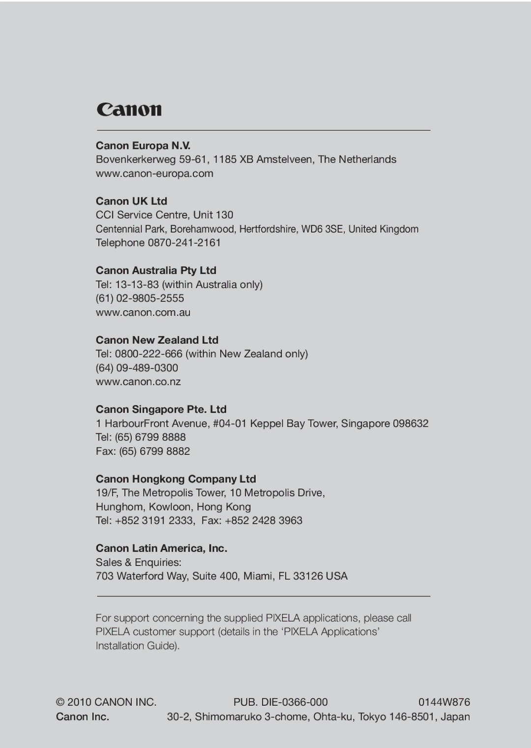 Canon HFM32, HF M31, HF M300 instruction manual Canon Europa N.V 