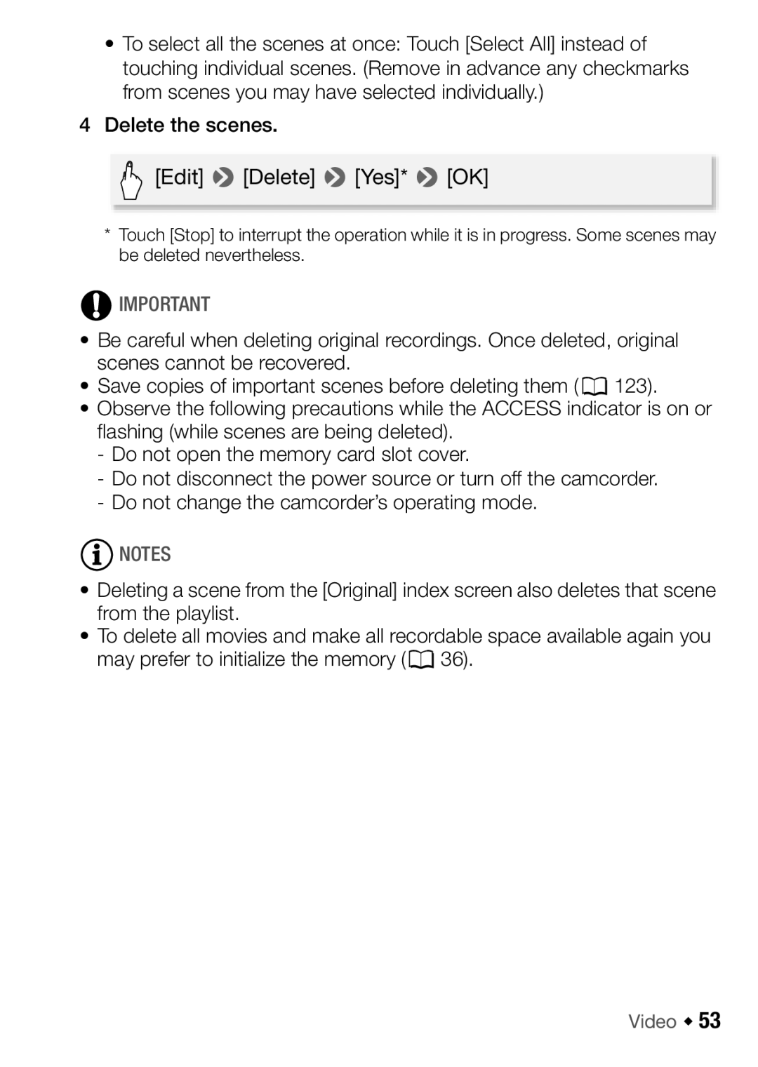 Canon HF M300, HFM32, HF M31 instruction manual Video Š 