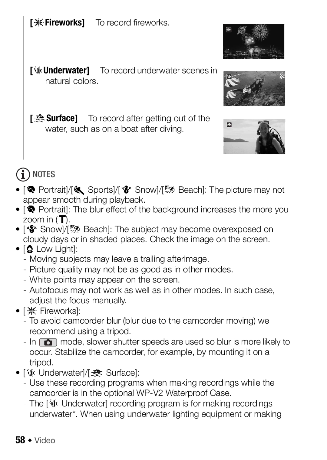 Canon HF M31, HFM32, HF M300 instruction manual 58 Š Video 