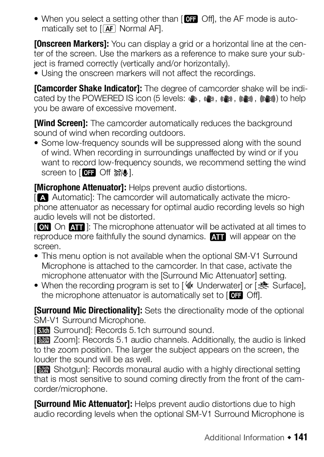 Canon HFM46, HFM406 instruction manual Additional Information Š 